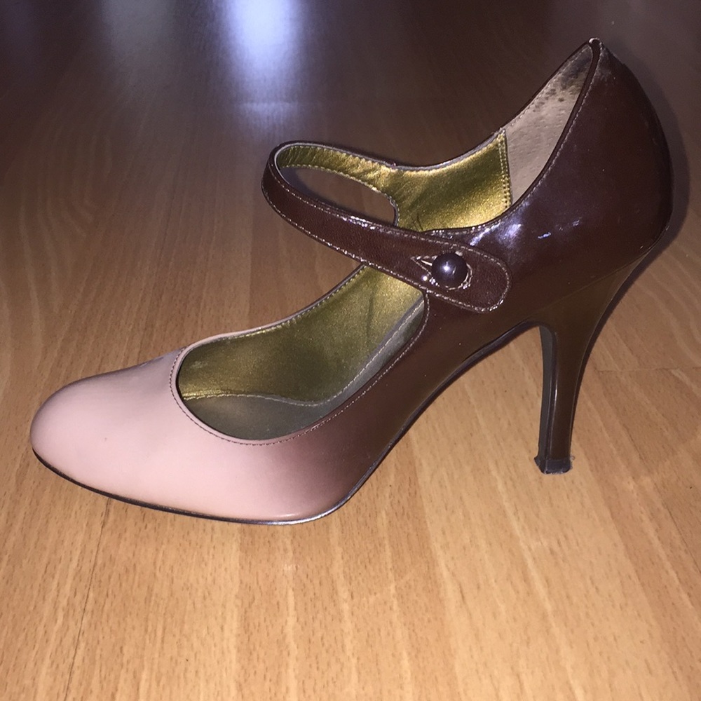 Ombré maryjanes size: 8 color: eggplant to nude